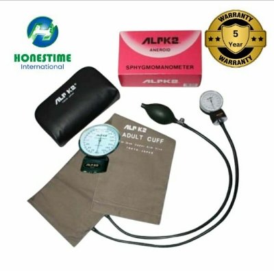 Picture of Japanese ALPK2 Aneroid Sphygmomanometer With Stethoscope  | 5 Year full Replacement Warranty for meter by Honestime (Full set)