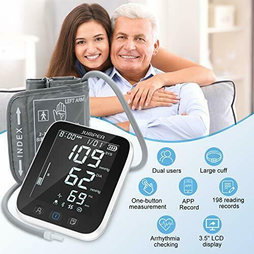 Picture of World's best German Tech Jumper Premium Bluetooth Blood Pressure Monitor Machine JPD HA 121 with 3 year full replacement warranty by Honestime (Black)