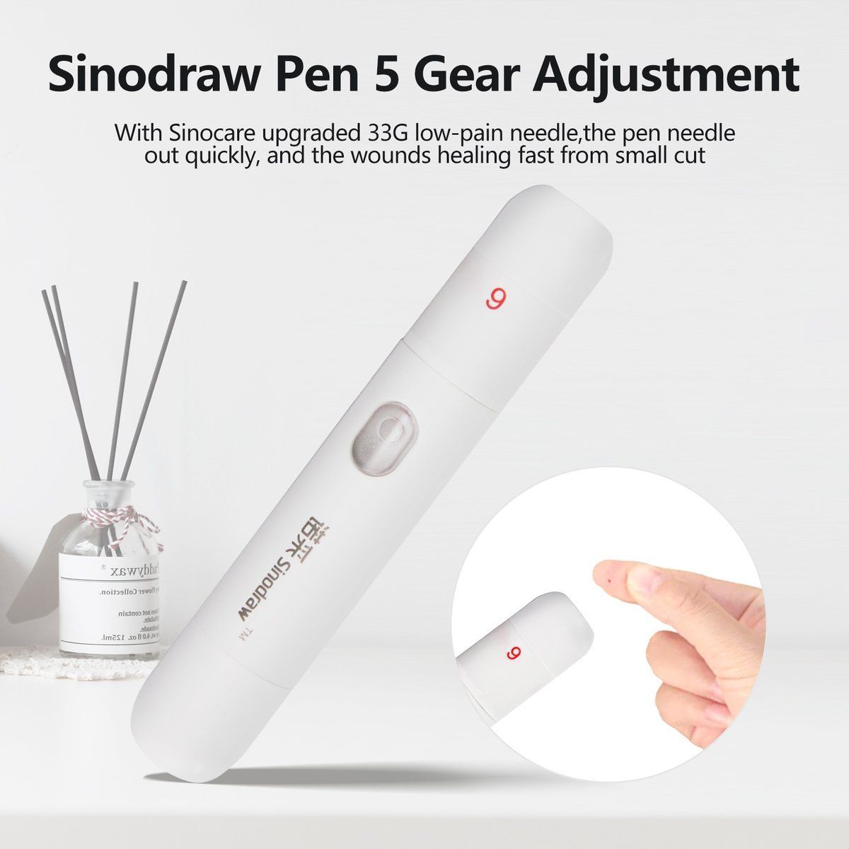 Picture of Sinocare Safe AQ Smart Glucometer Blood Glucose / Suger Test Meter Diabetes Test Machine Blood Glucose Monitoring System 