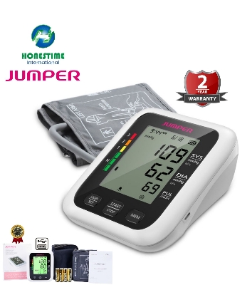 Picture of Germany Technology JUMPER Official Digital Blood Pressure Monitor (JPD HA-100) Accurate reading guranteed | 2 Year Replacement Warranty by HONESTIME (M (8.7 - 12.5 inch),White)