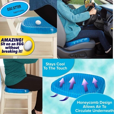 Picture of Egg Sitter Gel Flex Seat Cushion Soft Silicone Breathable Honeycomb Design