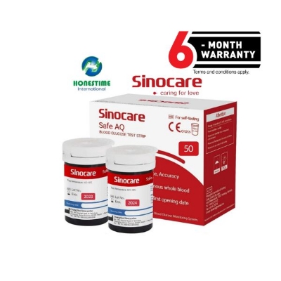 Picture of Sinocare Safe AQ 25 Pcs Test Strip for Glucometer Blood Glucose / Suger Test Meter Diabetes Test Machine Blood Glucose Monitoring System by Honestime 