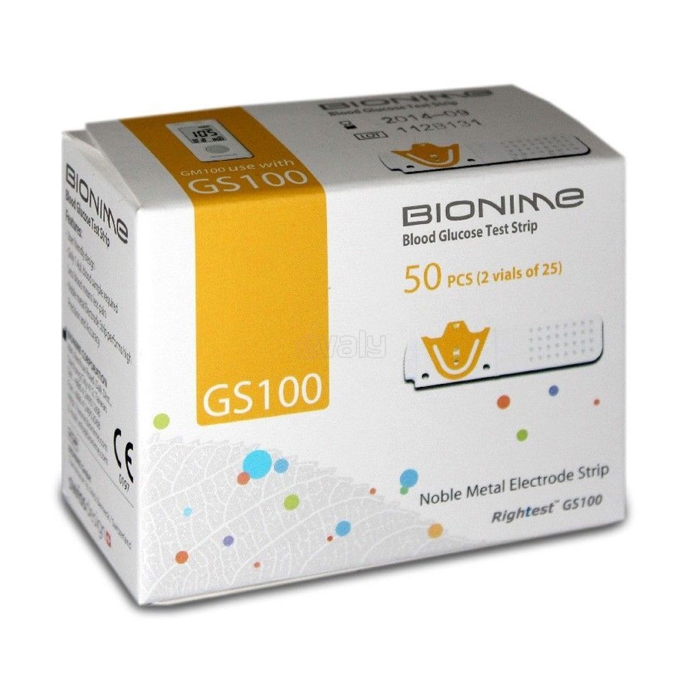 Picture of GS100 Test Strips 25 Pcs for Bionime GM100  Blood Glucose Monitor Blood Suger Glucose  / Diabetic or Diabetic test by Honestimes 
