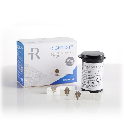 Picture of Bionime 700SB / 700S Blood Glucose Diabetes 50 test strips- 2/3 Years warranty - White by Honestime 