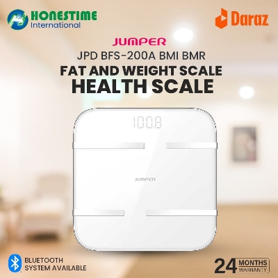 Picture of JUMPER Official JPD BS-200 High Precision Double Tempered Glass Digital Body Weight Scale Device | 1 Year full Replacement Warranty by HONESTIME 