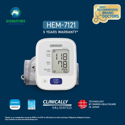 Picture of Japanese Technology OMRON (HEM-7121) Upper Arm Automatic Blood Pressure Machine Standard Accurate reading guranteed | 5 Year Brand Warranty by Omron/Honestime (,M (8.7 - 12.5 inch))