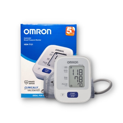 Picture of Japanese Technology OMRON (HEM-7121) Upper Arm Automatic Blood Pressure Machine Standard Accurate reading guranteed | 5 Year Brand Warranty by Omron/Honestime (White,M (8.7 - 12.5 inch))