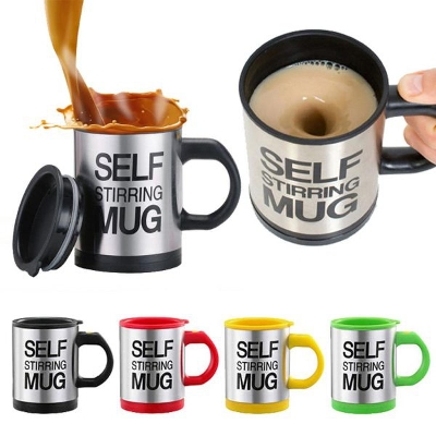 Picture of Automatic Self Stirring Coffee Milk Mixing Mug Stainless Steel Thermal Cup Electric Smart Cup