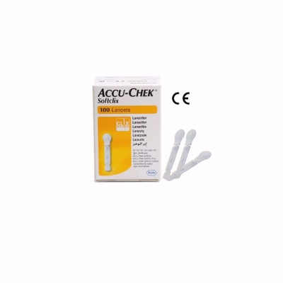 Picture of Sterile Softclix Painless Lancet for Accu Chek  100 pcs (Box) (Grey)