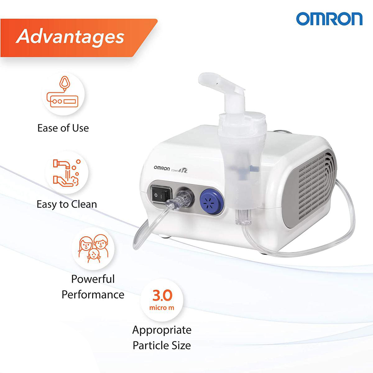 Picture of Japanese Technology OMRON Comp AIR (NE-C28) Compressor Nebulizer | 3 Year full warranty by Omron 