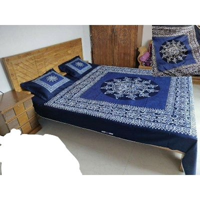 Picture of King Size Cotton Bed Sheet With  2 Pillow Covers