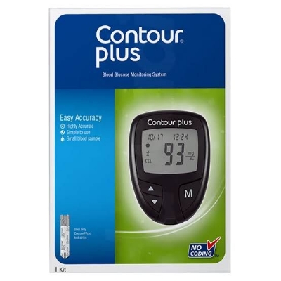 Picture of Contour Plus Blood Glucose Monitoring System, Diabetics Test Machine 