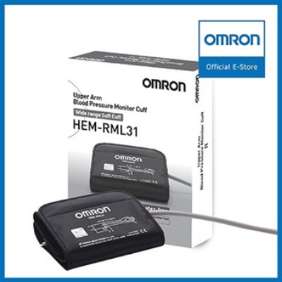 Picture of Japanese Technology Omron Blood Pressure Large Cuff HEM-RML31 for Omron BP Monitor HEM-7120/7121/ JPN-500/JPN-600 / HEM-7121J Large 9-17 Inches |  6 Months of Warranty by HONESTIME (Black)