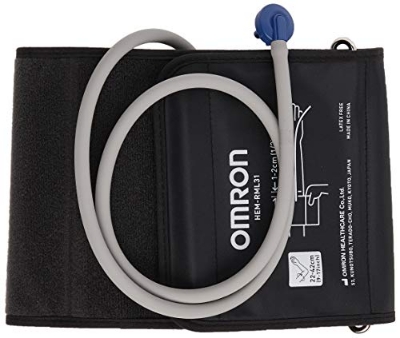 Picture of Japanese Technology Omron Blood Pressure Large Cuff HEM-RML31 for Omron BP Monitor HEM-7120/7121/ JPN-500/JPN-600 / HEM-7121J Large 9-17 Inches |  6 Months of Warranty by HONESTIME (Black)