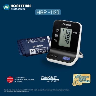 Picture of Japan Tech OMRON HBP-1120  Upper Arm Blood Pressure Monitor | 5 Year Brand Warranty by Omron/Honestime (Wither Black,M (8.7 - 12.5 inch))