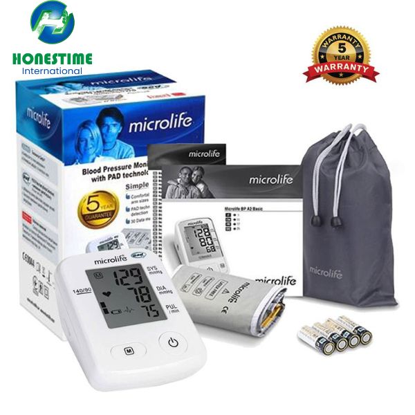 Picture of Swiss Brand Microlife BP A2 Classic Upper arm Blood Pressure Machine with 5 Years Brand warranty By Honestime 