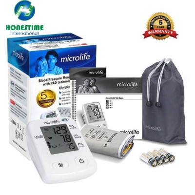 Picture of Swiss Brand Microlife BP A2 Classic Upper arm Blood Pressure Machine with 5 Years Brand warranty By Honestime (White)