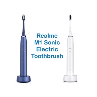 Picture of Realme M1 Sonic Tooth Brush Super Soft Bristol 4 mode Super cleaning Toothbrush includes Detachable 90 days / 3 months last in 1 Charge Type C Rechargeable Electronic Toothbrush (White)
