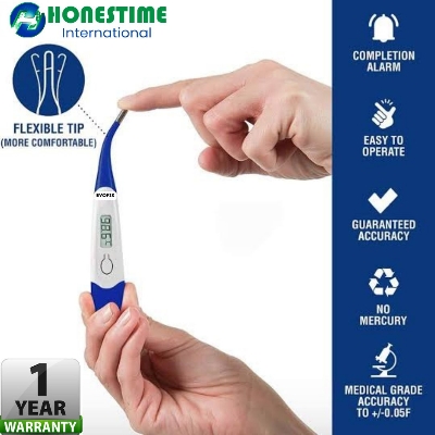 Picture of Soft Tip or Flexible Tip Digital Thermometer Water proof By Honestime | Fast reading | 1 year warranty (White)