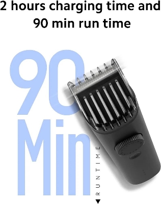Picture of Xiaomi Beard Trimmer for Men 2C With High Precision Trimming | 2 Beard Comb | USB Type-C | Fast Charging | 0.5mm Precision | 40 Length Settings | 90 Min Run Time, Black (Black)