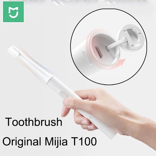 Picture of Xiaomi Mijia T100 Ultrasonic Electric Toothbrush - Smart Sonic Cleaning, USB Rechargeable, 30-Day Battery Life, Portable Design, Includes 1 Head - 6-Month Honestime Warranty 