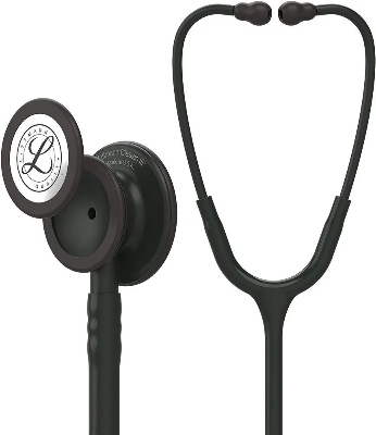 Picture of Honestime Presents 3M 5803 Littmann Classic III Black Edition Chestpiece Monitoring Stethoscope, 27" Black Tube (Black)