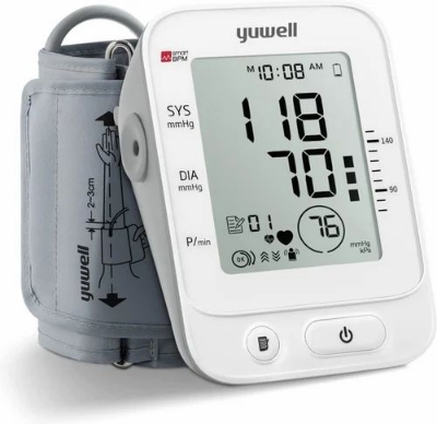 Picture of Yuwell Digital Blood Pressure Monitor YE660E 5 Years Warranty By Honestime. (White)