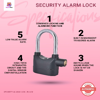 Picture of Security Alarm Lock - Black