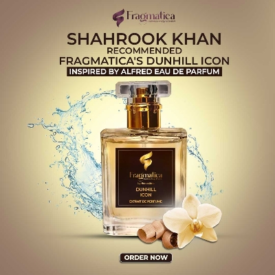 Picture of Dunhill Icon - Alfred for men by Fregmetica inspired by Alfred Dunhill!Neroli, Bergamot, Black Pepper and Petitgrain; middle notes are Black Pepper, Lavender, Cardamom, Juniper Berries and Sage; base notes are Vetiver, Oakmoss, iris, Agarwood (Oud) (100ml)