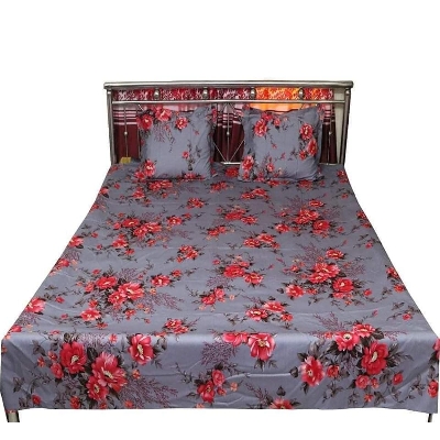 Picture of Double Size Cotton Bed Sheet With  2 Pillow Covers