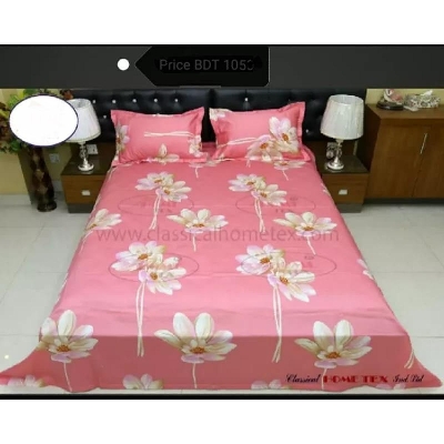Picture of Double Size Cotton Bed Sheet With  2 Pillow Covers