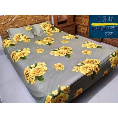 Picture of Double Size Cotton Bed Sheet With  2 Pillow Covers