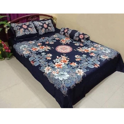 Picture of King Size Cotton Bed Sheet With  2 Pillow Covers