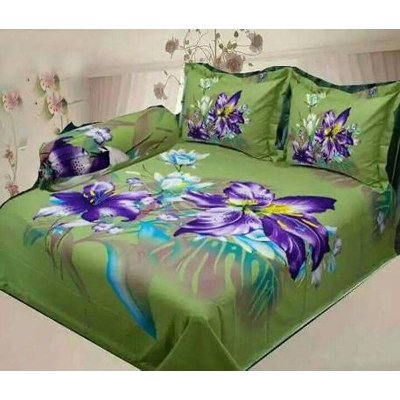 Picture of King Size Cotton Bed Sheet With  2 Pillow Covers
