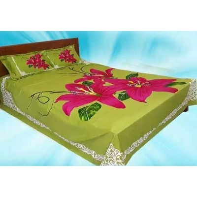 Picture of King Size Cotton Bed Sheet With  2 Pillow Covers