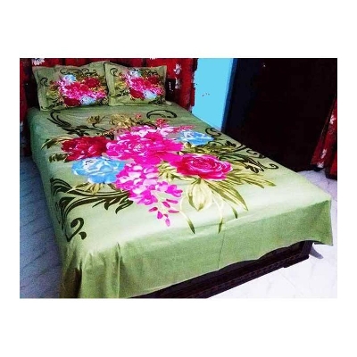 Picture of Double Size Cotton Bed Sheet With  2 Pillow Covers