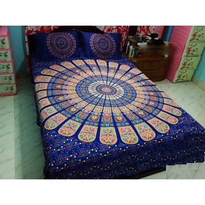 Picture of Double Size Cotton Bed Sheet With  2 Pillow Covers