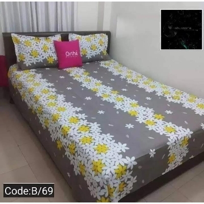 Picture of Double Size Cotton Bed Sheet With  2 Pillow Covers