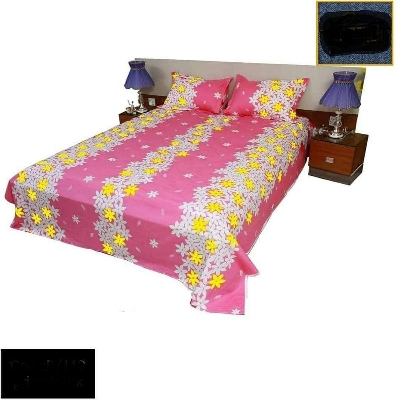 Picture of Double Size Cotton Bed Sheet With  2 Pillow Covers