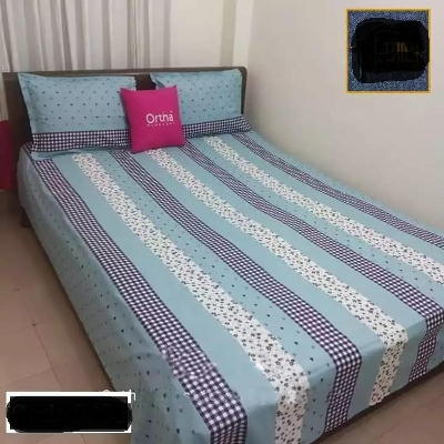 Picture of Double Size Cotton Bed Sheet With  2 Pillow Covers