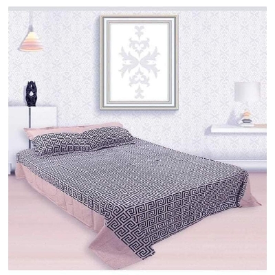 Picture of Double Size Cotton Bed Sheet With  2 Pillow Covers - Multicolor