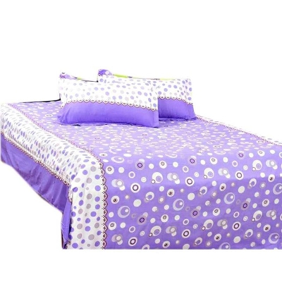 Picture of Double Size Cotton Bed Sheet With  2 Pillow Covers - Multicolor