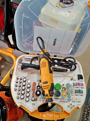 Picture of DERA 180W Mini Grinder 185 Pieces Die Grinder Kit - Yellow