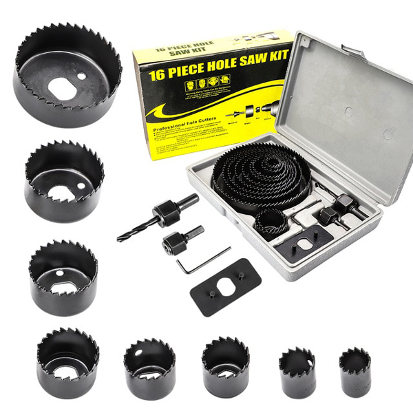 Picture of Hole saw set 16pcs 19mm to 127mm - Black