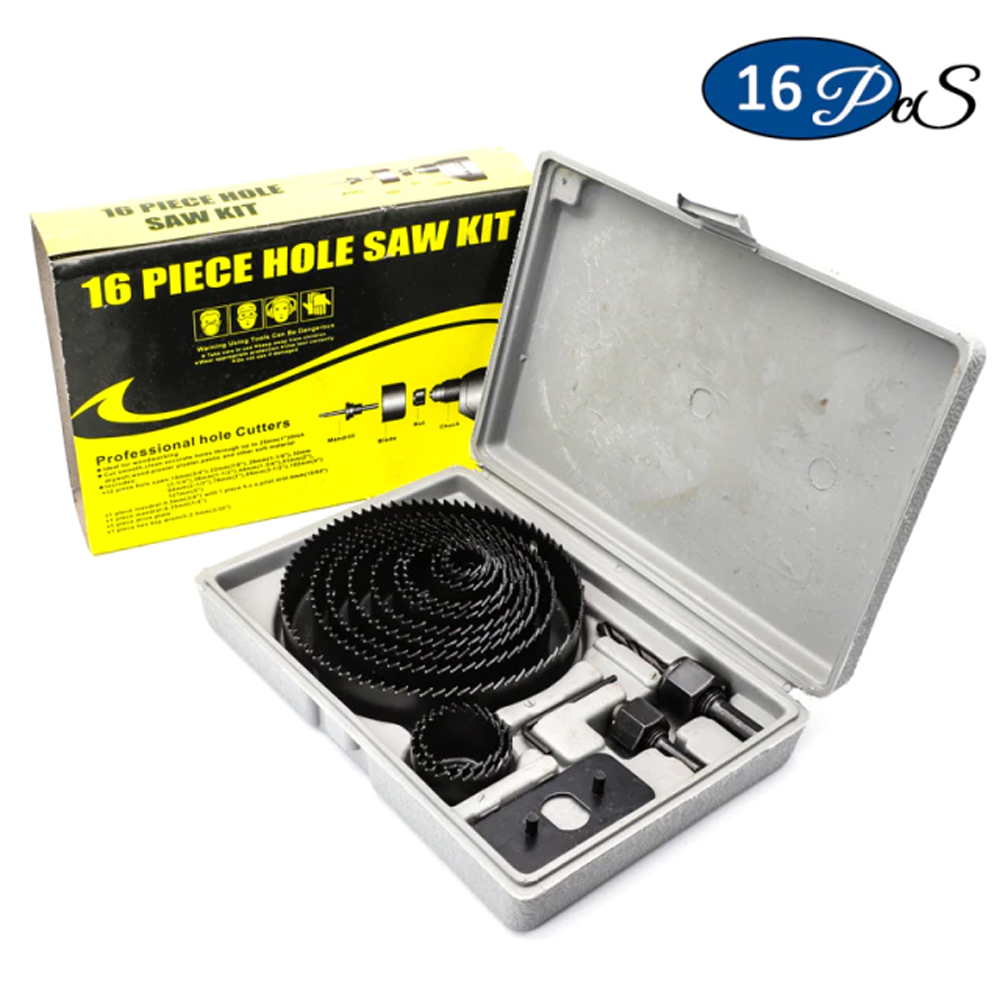 Picture of Hole saw set 16pcs 19mm to 127mm - Black