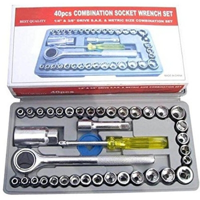 Picture of Aiwa 40 Pcs Combination Socket Wrench Tool Set With Box - White