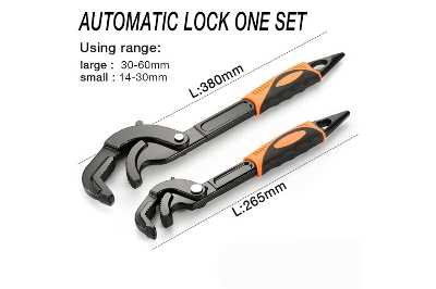 Picture of 9-32mm Universal Wrench Pipe Wrench Open End Spanner Set High-carbon Steel Adjustable Wrench Snap-N Grip Multifunction Hand Tool - Black