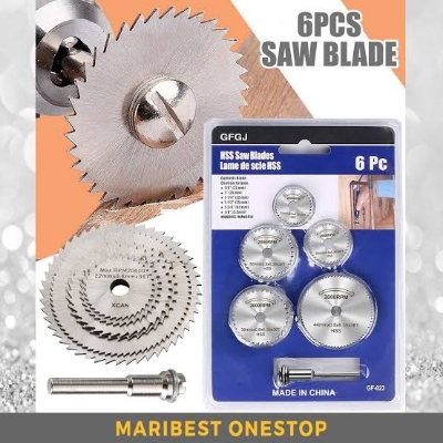 Picture of 6pcs High Speed Steel Circular Saw Blade Rotary Tool Kit - White