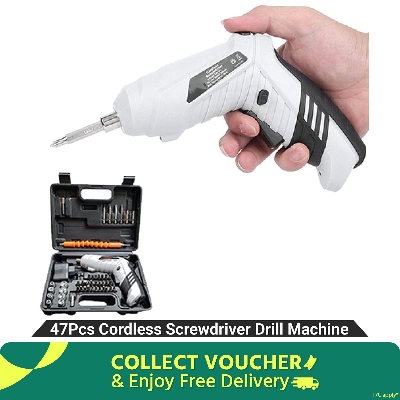 Picture of Cordless screwdriver drill machine 4.2volt 48pcs - White