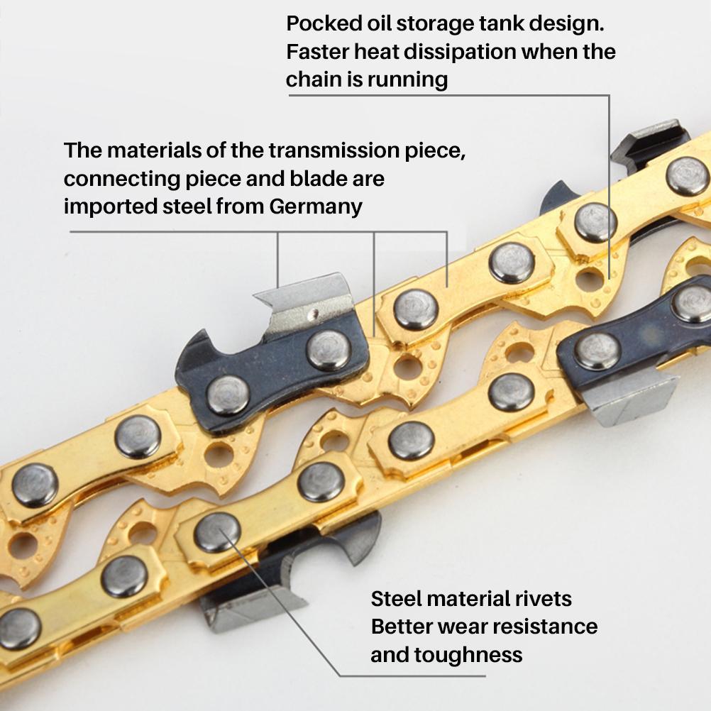 Picture of 20 Inch Electric Chain Saw Chain Yellow Gold Steel - Gold